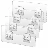 WLLHYF 4 Pack Shower Caddy Adhesive Hooks Ersetzung Starkes Etikett für Badewanne und Dusche Wasserfestes Regal Haken Seife Hängetasche ohne Bohren