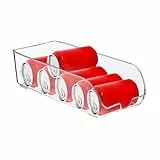 Relaxdays Kühlschrank Organizer, Lebensmittel Aufbewahrung, HBT: 10 x 16 x 35 cm, Kühlschrankbox mit Griff, transparent, 10028687