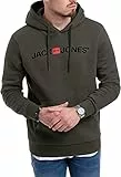JACK & JONES Male Kapuzenpullover Logo Kapuzenpullover (Raven Print Black (Corp 054, XXL))