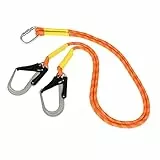 MENAYODA Fallschutz Sicherheitsseil, Sicherheitsleine Professioneller Sicherheitsgurt Werkzeug Absturzsicherung für Bergsteigen Arbeiten in Großer Höhe (1,6m) (A)