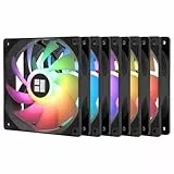 Thermalright TL-C12C-S X5 CPU-Luftlüfter 120mm ARGB Gehäusekühlerlüfter, PWM Silent Computer Lüfter mit S-FDB-Lager, Lüfter mit bis zu 1550 U/min Drehzahl, PC-Lüfter, 5-Lüfter-Pack CPU-Luftlüfter
