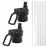 PHULWEL Strohhalm-Deckel für Hydro Flask Standard Mouth, Deckel mit Strohhalm passend für Hydroflask Standard Mouth, Sportkappen Wasserflaschen-Zubehör Ersatz-Deckel Oben