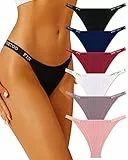 FINETOO 6er Pack Brazilian Slip Damen Baumwoll Unterwäsche Frauen Set Brasilien Slips Sport Hipster Sexy Panties Unterhose Mehrpack S-XL