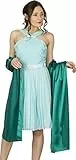 BlackButterfly Satin Hochzeit Brautjungfer Abschlussball stahlen Schärpe Schalverpackung Schal (Aquamarine Grün, Einheitsgröße)