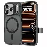 BENKS Lucid Armor für iPhone 17 Pro Max Hülle für Magsafe [Kamerasteuerung], Vollständiger Kameraschutz Stoßfest Kratzfest Transluzente Rückseite Magnetisch Handyhülle Case, Schwarz