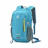 SKYSPER Leicht Wanderrucksack Klein Rucksack mit Rückenbelüftung Trekkingrucksack aus atmungsaktivem 3D Air Mesh Polyester Camping Outdoor Wandern Rucksack