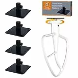 PQPO 4Pcs Standmixer Aufsatzhalter Kompatibel mit Kitchen Aid Mixer Zubehör, Schwarz