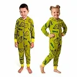 United Labels Der Grinch Jumpsuit für Kinder, Grün, 98/104, Fleece Overall mit Kapuze, Ganzkörper Schlafanzug, Kuschelanzug Unisex für Jungs und Mädchen