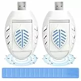 DAJASD USB Elektrische Mückenschutz, 2 Stück Insektenvernichter Elektrisch mit 90 Mückenschutztabletten, Mückenfalle Elektrisch, für Wanderungen im Freien, Sommerhaus für Fliegen Mücken Motten (Weiß)