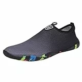 Wasserschuhe Badeschuhe Damen Herren Aquaschuhe Strandschuhe lip on Breathable Surfschuhe Unisex Schwimmschuhe Weich Leicht Traillaufschuhe Fitnessschuhe mit rutschfest Sohle