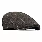 besbomig Schiebermütze Barret Flat Cap Schirmmütze für Herren Damen, Gatsby Newsboy Cap Baskenmützen Golfermütze, Frühling Herbst Winter, 55-59cm