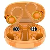 Bluetooth kopfhörer sport, Kopfhörer Kabellos Bluetooth 5.3 mit 4 Mic, In Ear Kopfhörer Bluetooth ENC Noise Cancelling, HiFi Stereo Ohrhörer mit Dual LED-Anzeige, 48 Std Spielzeit,IP7 Wasserdicht,Gelb