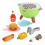Fisher-Price Spielzeug für Kleinkinder, Camping-Freunde Grill-Spielset, 14-teiliges Spielset für Rollenspiele, für Kleinkinder ab 2 Jahren und Vorschulkinder, JLB82