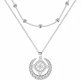 Yinsen Halskette Damen 925 Sterling Silber, Keltisc Anhänger Kette Valentinstag Muttertag Geburtstags Weihnachten Geschenk für Sie Frauen Freundin mama