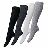 Justay Comf 4 Paar Overknee Strümpfe Damen Kniestrümpfe Knee High Socks Lange Socken Volleyballsocken Sportsocken Damensocken Einheitsgröße
