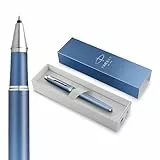 Parker IM Writing Rituals Tintenroller | Gehäuse in ruhevollem Blau mit Farbverlauf und Chrome-Zierteilen | feine Spitze | schwarze Tinte | Geschenkbox