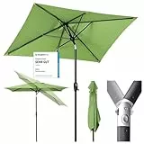 Sekey Aluminum Sonnenschirm 210x140 cm Sonnenschirm Balkon Sonnenschirme Rechteckig für Balkon Garten & Terrasse Sonnenschutz UV 50+