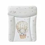 Ceba Baby® weiche Wickelauflage 50x70 cm - Baby Wickelunterlage - Wickeltischauflage für Junge und Mädchen - Wasserdicht, abwaschbar - OEKO-TEX® Standard 100 - Made in EU - Elefant