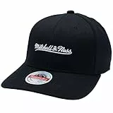 Mitchell & Ness Script Logo Baseballkappe - Schwarz/Weiß, Classic Red Snapback (größenverstellbar)