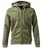 Baddery Jägerjacke Herren - Hirsch (Bestickt) - Jagdjacke Männer - Geschenk für Jäger - Kleidung Jagd (Zip-Hoodie Oliv XL)
