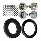 Ersatz Dichtungen Mix Set, 50 Stück, für G 1/2' Zoll Garten Systemteile, kompatibel mit Gardena 21 mm Hahnverbinder, 18240, 18220, 15273, aus Gummi, Ø 16 x 11 O-Ringe und 19 x 11 mm Flachdichtungen