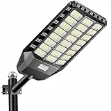 Adewalk 5000W Solar Straßenlaterne für Außen, Solarlampen mit Bewegungssensor, 6500K Solarleuchten Dämmerung bis zum Morgengrauen IP66 Solar Wegeleuchte im Freien für Gärten Garage