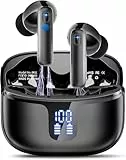 Bluetooth Kopfhörer, Kopfhörer Kabellos Bluetooth 5.3 mit 4 ENC Noise Cancelling Mic, 40Std HiFi Stereo In Ear Kopfhörer für Android iOS, LED-Anzeige, IP7 Wasserdicht Earbud für Sport Arbeit, USB-C
