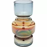 Kare Design Vase Phenom Multi, blau/orange, Blumenvase, Dekorationsvase, Gefäß für Blumen, Tischvase, 18cm