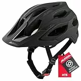 Alpina Carapax 2.0 - Leichter, Stabiler & Komfortabler Fahrradhelm Mit Fliegennetz & Antibakteriellen Polstern Für Erwachsene, Black matt, 57-62 cm