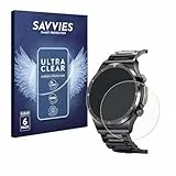 Savvies 6 Stück Schutzfolie für Banlvs Smartwatch 1.39' Displayschutz-Folie Ultra-Transparent