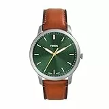 Fossil Herren Analog Quarz Uhr mit Leder Armband FS6094