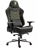 Dowinx Gaming Stuhl 200kg Belastbarkeit Chefsessel, Ergonomischer Bürostuhl mit 4D Armlehnen und Lendenwirbelstütze, Höhenverstellbarer Gaming Chair für Gamer und Esport Schwarz