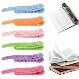 6 Stück Automatisches Lesezeichen, Bookmark aus Silikon, Bequeme Lesezeichen mit Clip, Intelligentes Bookmark für Frauen Männer Leseliebhaber für Papier, Lesezubehör, Bücherzubehör