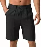 Zetieny Herren Shorts Sommer Freizeit Kurze Hosen Baumwoll-Lyocell-Misch-Shorts Leicht Sommershorts mit Tasche