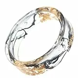 Holibanna Harzring Für Damen Transparenter Chunky Ring Mit Goldener Folie Kreativer Stapelring Ästhetischer Fingerring Für Alltag Und Party 0.87X0.87X0.24In