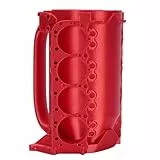KIMISS Auto-Kaffeetasse für Mechaniker – Motorblock-Dosentasse für Autoliebhaber, Isolierte Teetasse für Geschenke (Rot)