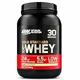 Optimum Nutrition Gold Standard 100% Whey, Proteinpulver, Geschmack Vanilla Ice Cream, 900g, 30 Portionen
