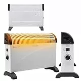 Heidenfeld elektrische Konvektorheizung HL200 | 3 Jahre Garantie - 2000 Watt - Konvektor - Thermostat - Frostwächter - Elektroheizung - Heizung - Heizlüfter - Bis 25 m² (Ohne Turbo, ohne Timer)
