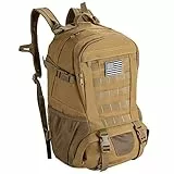 Night Cat Militärischer taktischer Rucksack für Herren, Molle, Armee-Tasche, Wander-Tagesrucksack, 30 l, wasserdicht, EDC Rucksack mit USA-Flagge, Hellbraun, Rucksack Rucksäcke