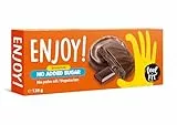 Feel FIT Enjoy! Brownie - Brownie Creme-Kekse in dunkler Schokolade ohne Zuckerzusatz und ohne Palmöl 6x128 g
