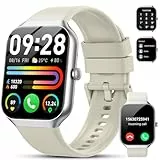 Smartwatch Herren Damen, 1,96' HD 2025 Fitnessuhr Smart Watch mit Telefonfunktion, 115+ Sportmodi Schrittzähler Armbanduhr, Herzfrequenz SpO2 Schlafmonitor, IP68 Wasserdicht Sportuhr für Android iOS