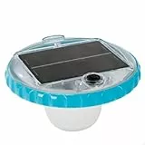 Intex Solar Powered LED Floating Poolleuchte - Solarbetriebene Blitzboje - 2 Beleuchtungsmodi, 28695, Weiß
