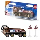 siku 1686, HS Schoch 8x8 MAN Truck-Trial, Metall/Kunststoff, 1:87, Braun, Inkl. 2 Warnschilder, Kombinierbar mit siku Modellen im gleichen Maßstab
