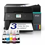 Epson EcoTank ET-4950 A4-Multifunktionsdrucker mit Wi-Fi & AirPrint Tintentank, automatischem Dokumenteneinzug, Duplexdruck, Scannen, Kopieren & Fax, bis zu 3 Jahre Tinte im Lieferumfang enthalten