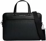 TOMMY HILFIGER TH WOVEN COMPUTER BAG AM0AM13660 Herren Computertasche, Schwarz, Einheitsgröße, Schwarz (Schwarz), One Size