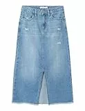 Name it kids Mädchen Nkfkat DNM Long Skirt 3724-Be Noos, Light Blue Denim, 13 Jahre