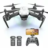 T6 Drohne mit Kamera 1080p, FPV Faltbar Quadrocopter mit 2 Akkus, Ein-Tasten-Start & Landung, Headless Modus