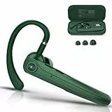 Bluetooth Headset V5.4 Wireless Freisprech Telefon mit CVC 8.0 und ENC Dual Mikrofon, Bluetooth Ohrhörer kabellos mit 25h Sprechzeit, 120h Standby Headset Handy für Autofahren Büro Business, Grün