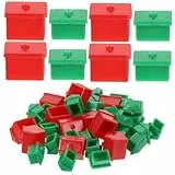 BESPORTBLE Ersatz Spielfiguren für Brettspiele Farbenfrohe Häuser und Hotels Kompakte Spielsteine für Reiche Mann Brettspiel Praktische und Glatte Design Spielzubehör