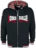 Lonsdale Herren Nateby Kapuzenpullover, Schwarz, 3XL EU